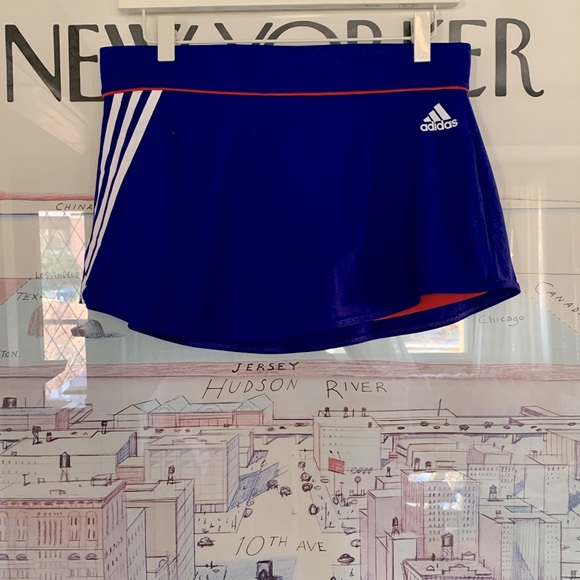 Adidas climalite skort with 3 stripes and red short size M - Picture 1 of 8